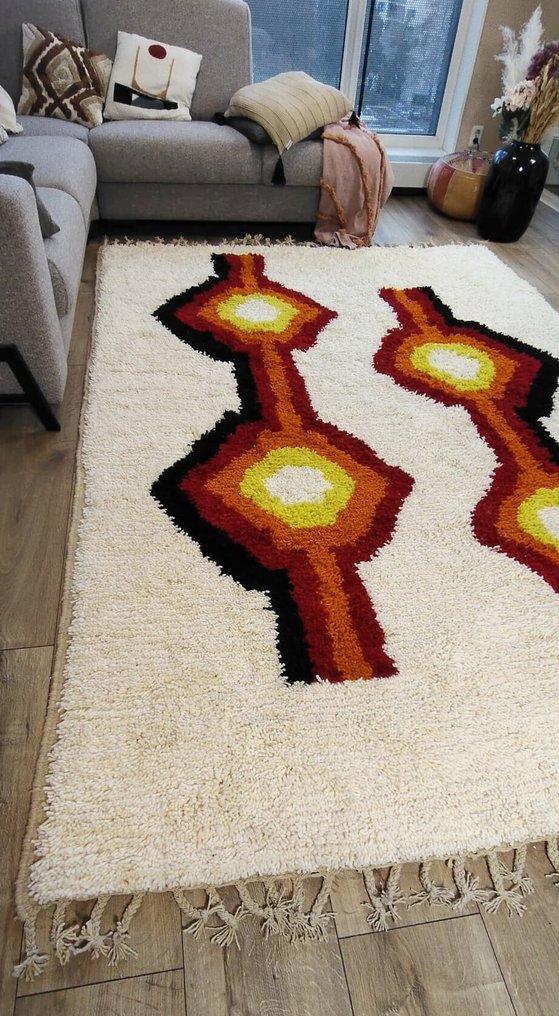 Berbertæppe, gulvtæppe Beni Mellal-tæppe - Tæppe - 306 cm - 207 cm - #B22.1 #3.2