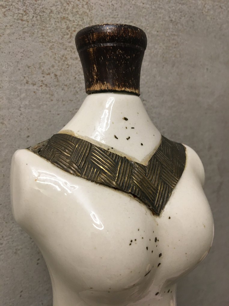 半身像, FRANSE BUSTE - 350 mm - 瓷器, 銅, 木 #4.3