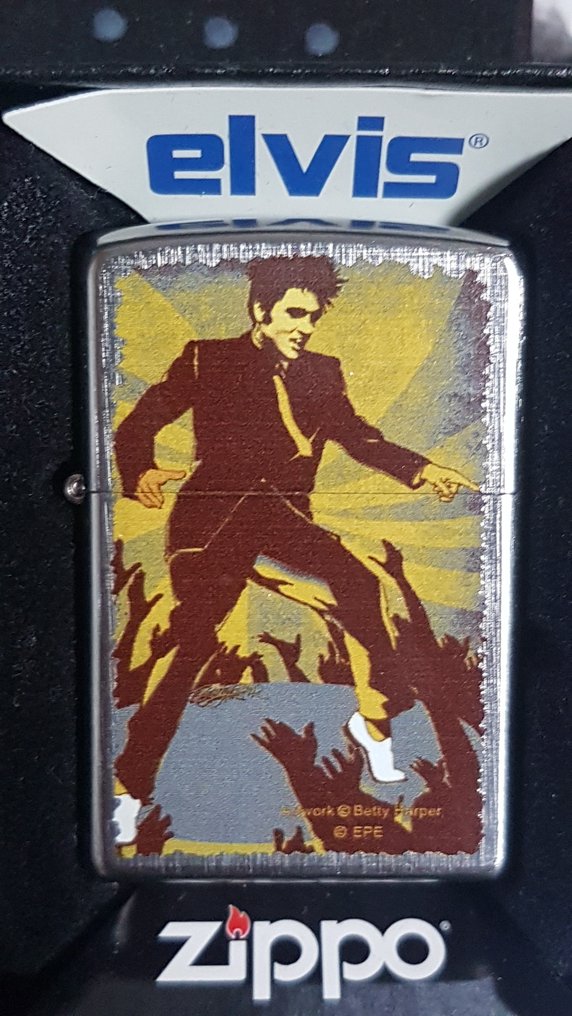 Zippo - Signatur Hologramm Seltenes Stück Elvis Presley - No reserve price - Lighter - Chrome #3.2