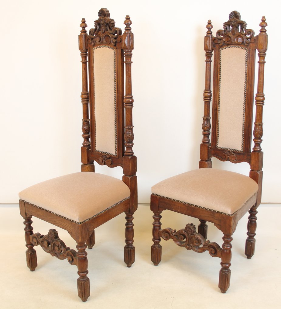 Sedia (4) - Legno - Set di sedie per casa signorile. #3.2