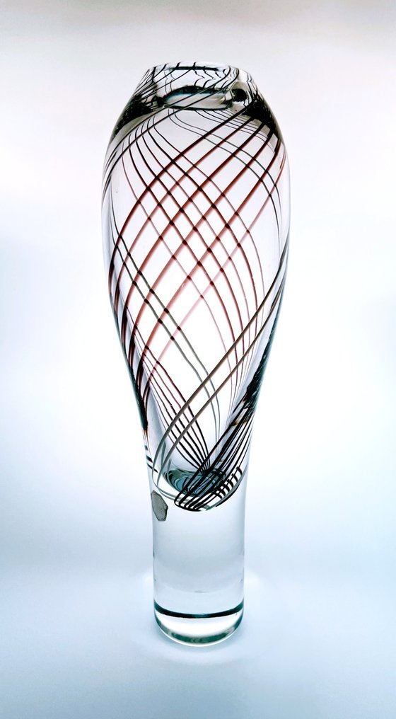SEA Glasbruk - Vase -  Streifen  - Glas - Seltene Entdeckung #2.1