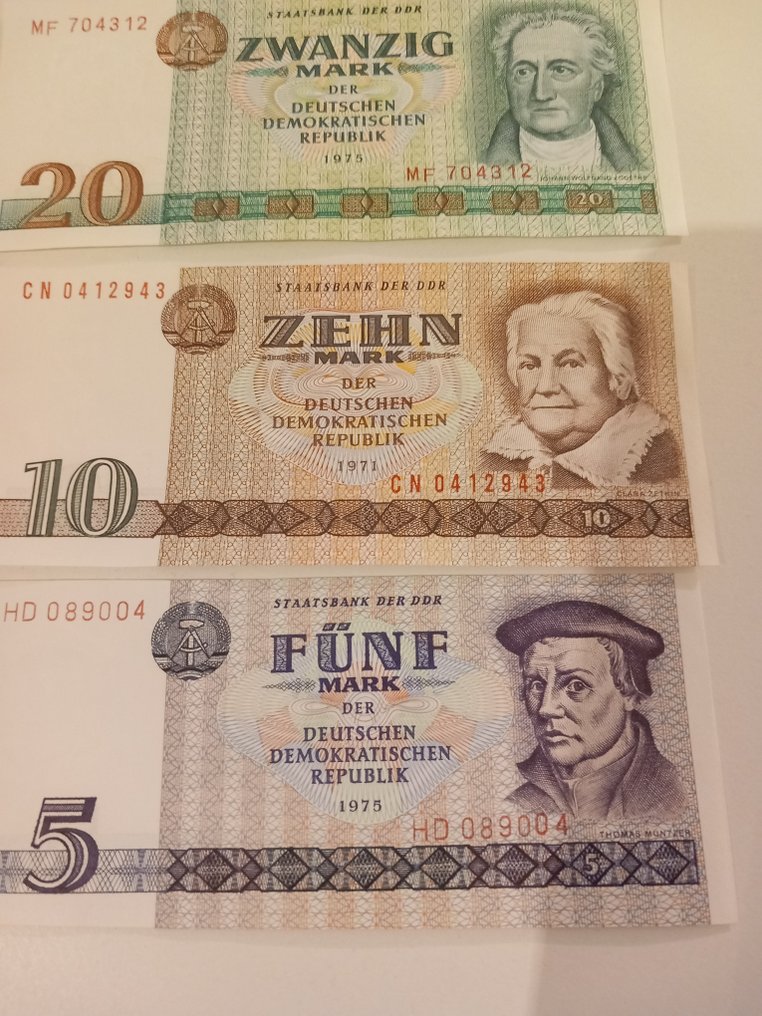 Λαϊκή Δημοκρατία του Κονγκό (DDR). - 5, 10, 20, 50 and 100 Mark - 1971/1975 (χωρίς τιμή ασφαλείας) #2.1