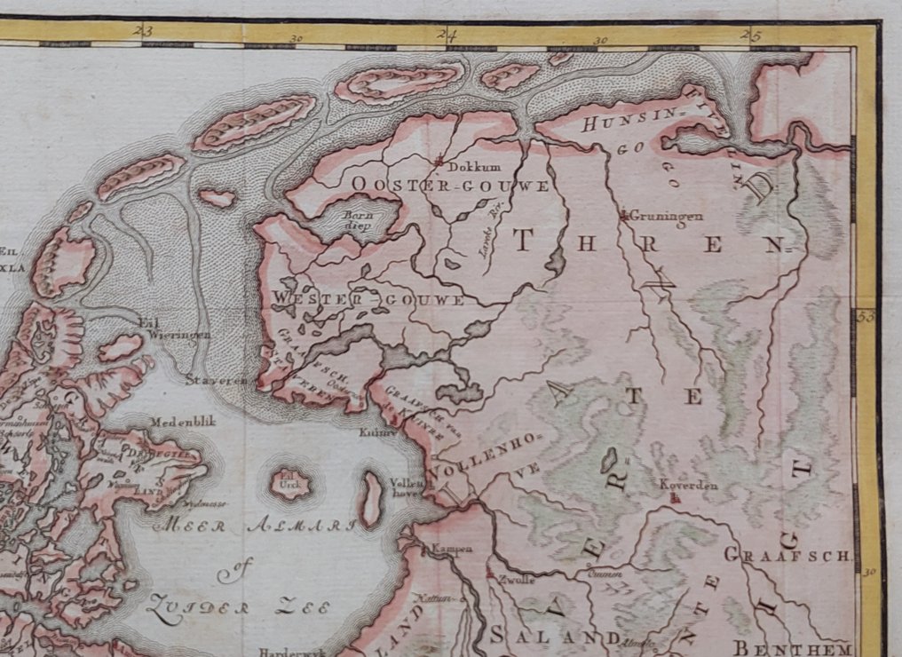 Niederlande - Mittelalter; Isaak Tirion - Oude Kaart der nu Vereenigde Nederlanden tot opheldering der Vaderlandsche Historie in de - 1749 #3.2