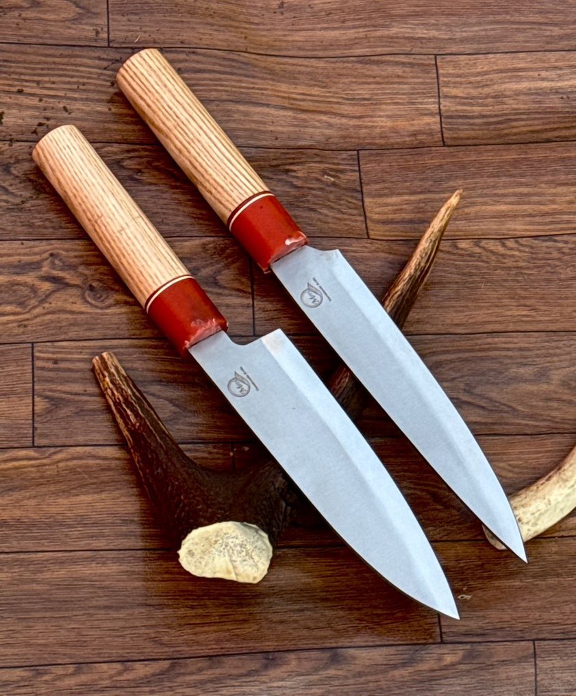 厨刀 - 日本风格。手工厨房刀，厨师刀，非洲木材。Risen 10/53 - 亚洲 #1.0