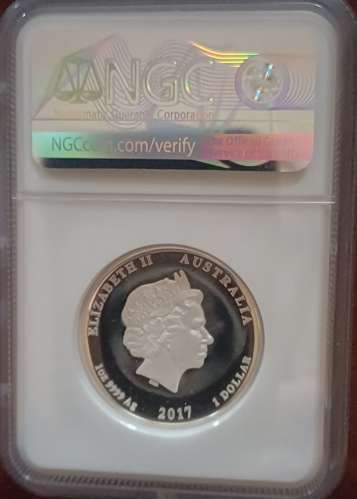 Australia. 1 Dollar 2017  High Relief, First Releases. PF 70 Ultra Cameo #1.0