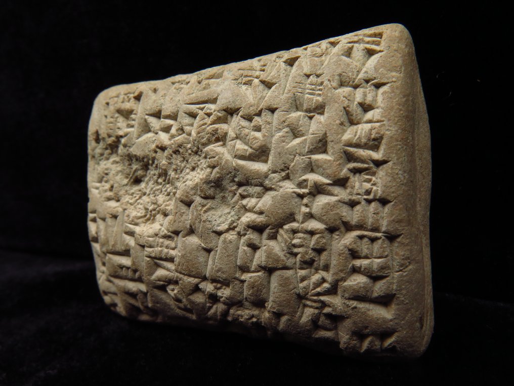 Mesopotâmico Clay Tábua com inscrições cuneiformes - 5 cm (Sem preço de reserva) #3.2