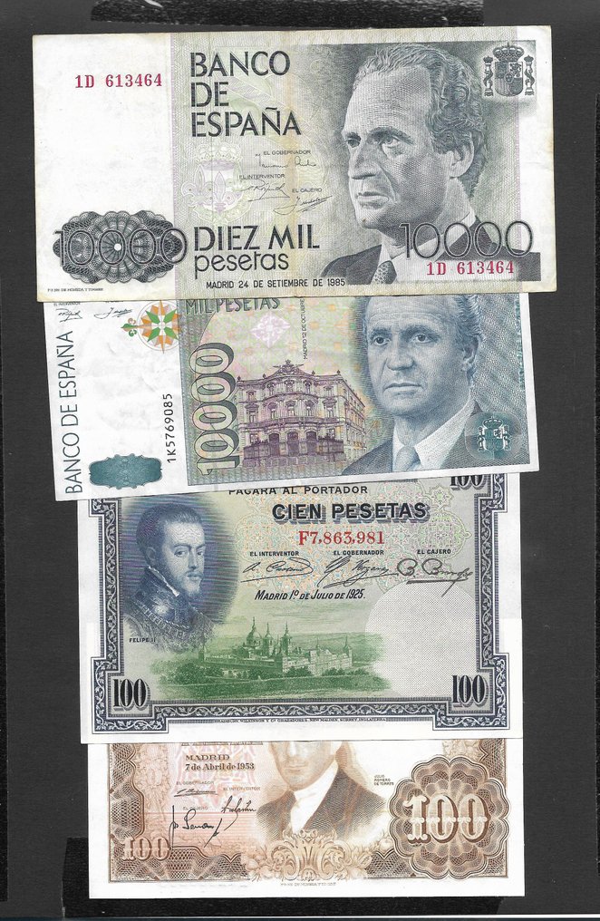 Espanha. - 4 Banknotes - various dates  (Sem preço de reserva) #1.0