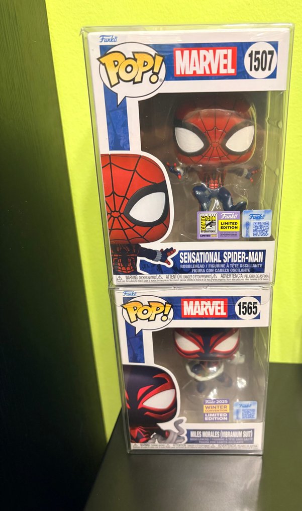 Funko  - Funko Pop 2x Funko Pop! Marvel Convention Exclusive – Spider-Man #1507 & Miles Morales #1565 – Limited - U.S. #1.0