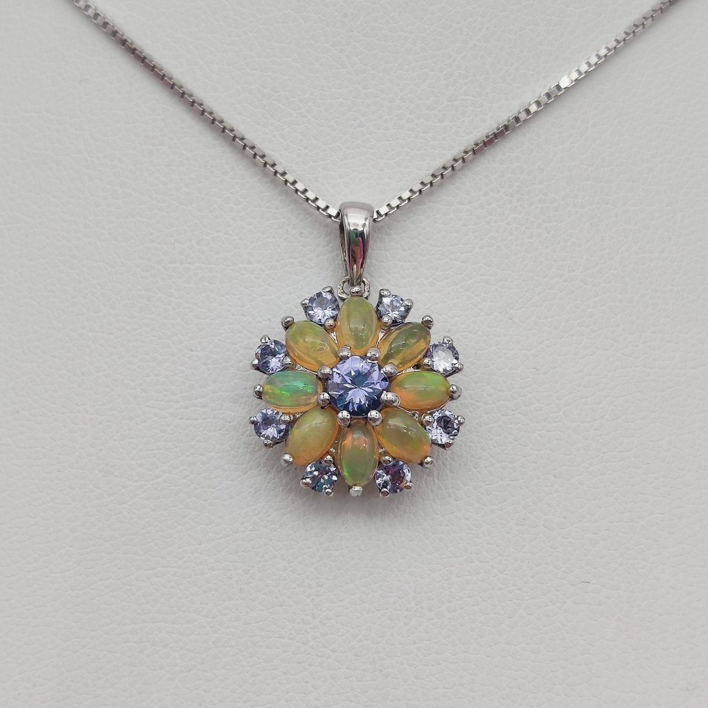 Sans prix de réserve - Collier avec pendentif Argent -  0.50ct. tw. Opale #1.0
