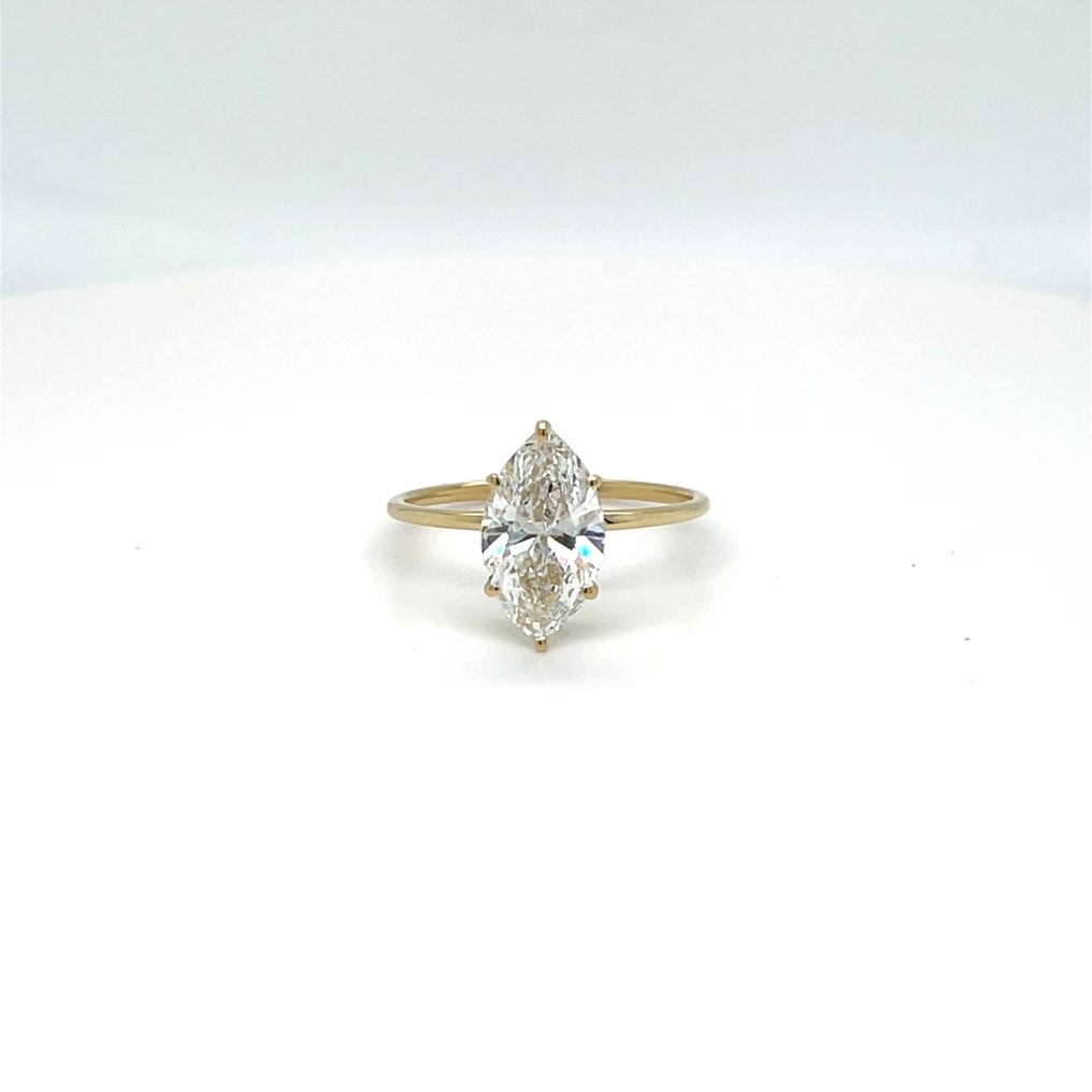 Ingen mindstepris - Ring - 14 karat Gulguld - 1.06ct. tw. Diamant (Laboratoriedyrket) #2.1