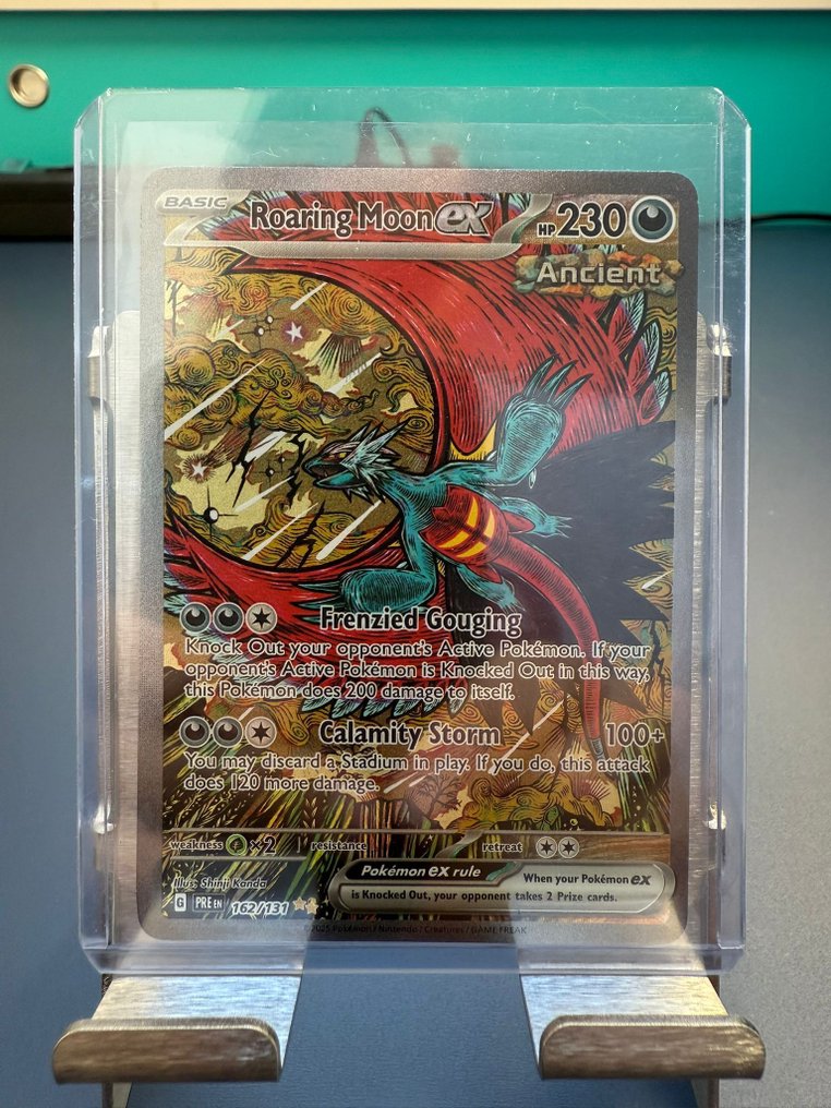Pokémon - 1 Card - Roaring Moon ex #162/131 Πλήρης τέχνη - Scarlet & Violet - Prismatic Evolutions #1.0