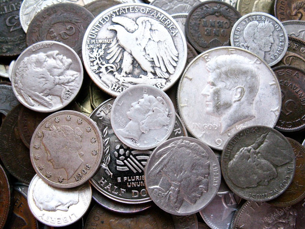 Wereld. 1000+ coins incl. GOLD and 70+ SILVER Roman Empire to present - UNSORTED  (Zonder minimumprijs) #3.2