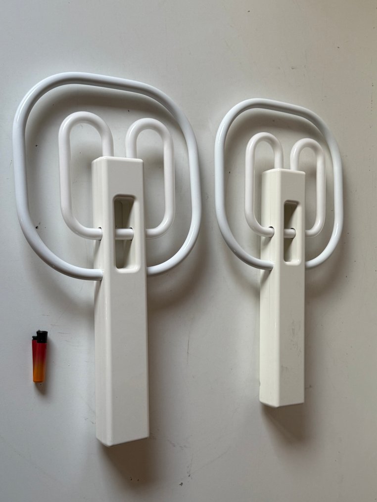 壁灯 - 塑料 - 一对壁灯，1980年代 #1.0