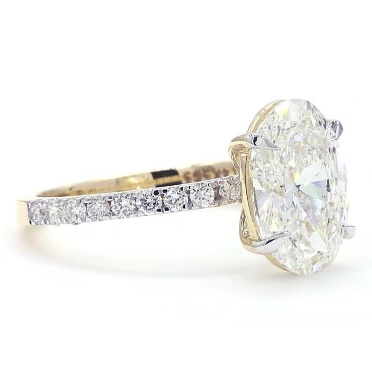 没有保留价 - 戒指 - 14K包金 黄金 - 2.87ct. tw. 钻石 (实验室培育) - 钻石 #3.2