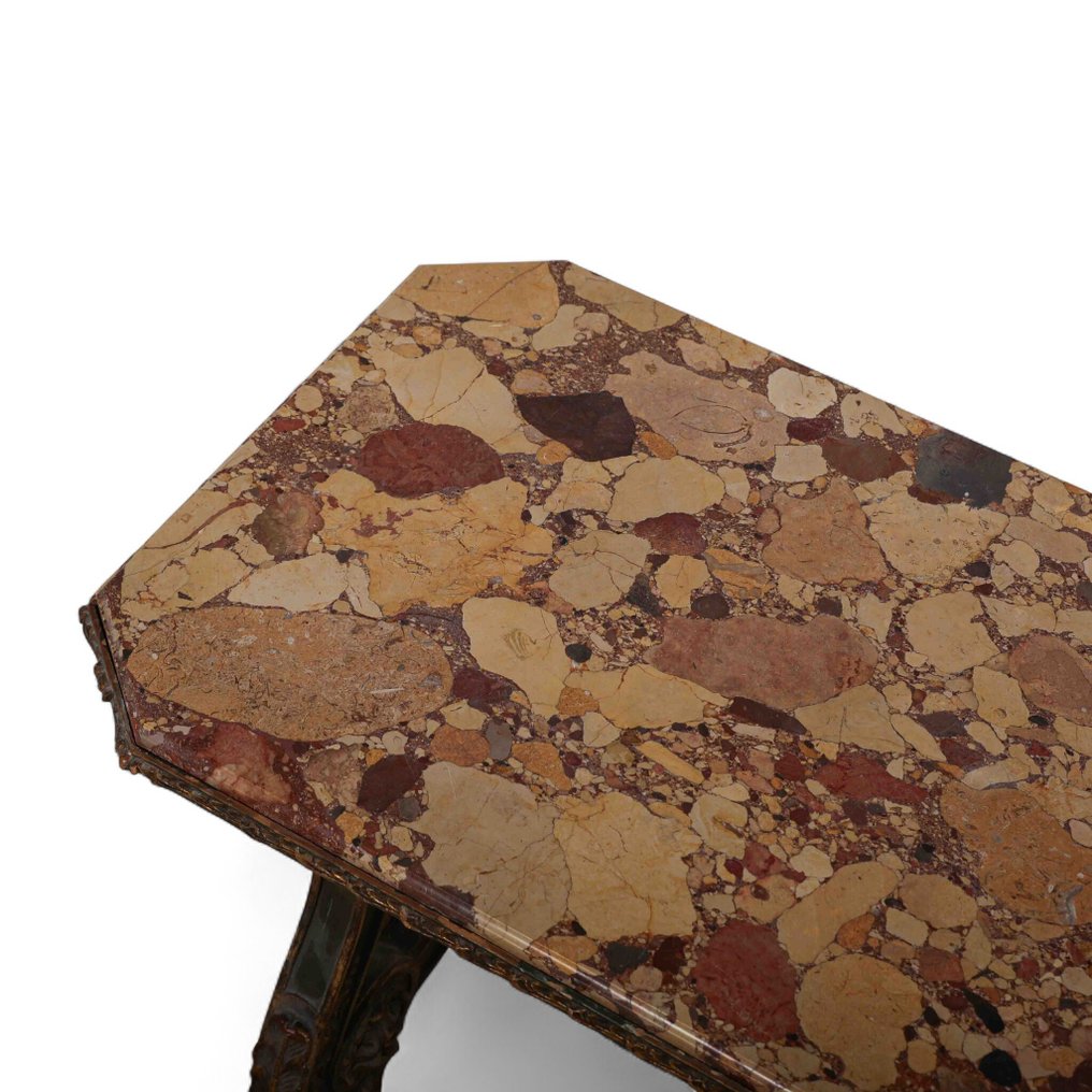 Tavolino da caffè - Legno dorato, Marmo - XIX secolo #3.2