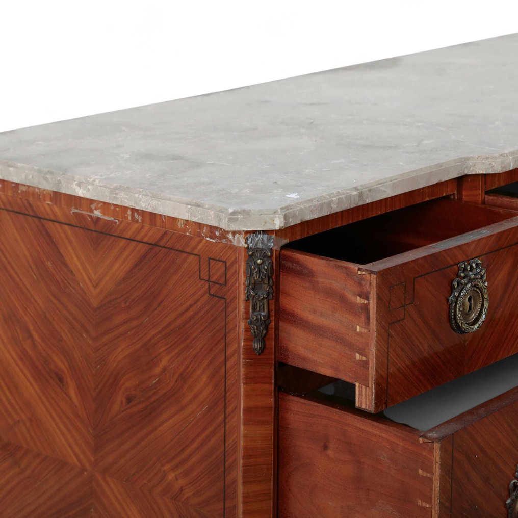 Commode - Bois, Noyer, Pau-cetim, Marbre #4.3