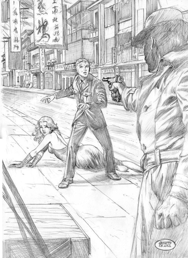 De Luca, Giuseppe - 1 Original drawing - Buck Danny - Sonny #1.0