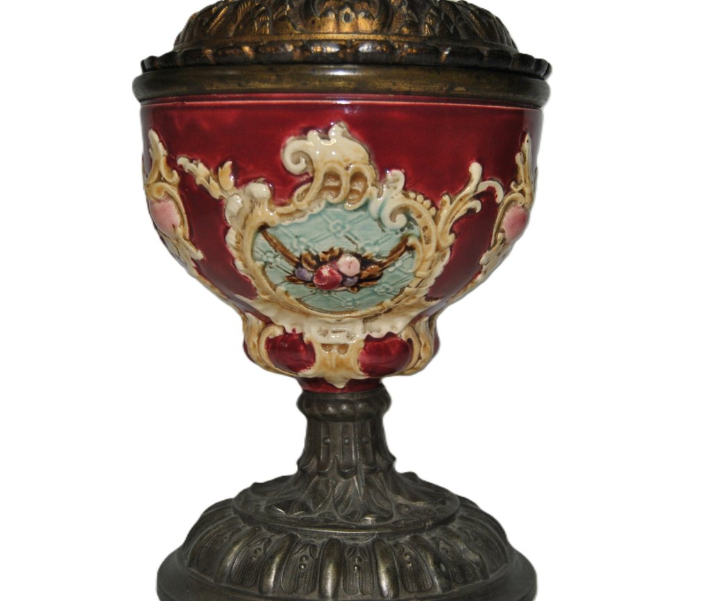 Kosmos Brenner - Kerosene lamp - Porcelain, Glass, Bronze #2.1