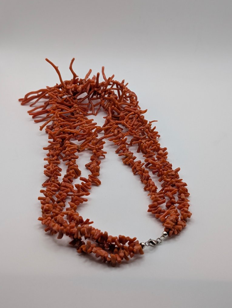 Coral - Prata - Colar #4.3