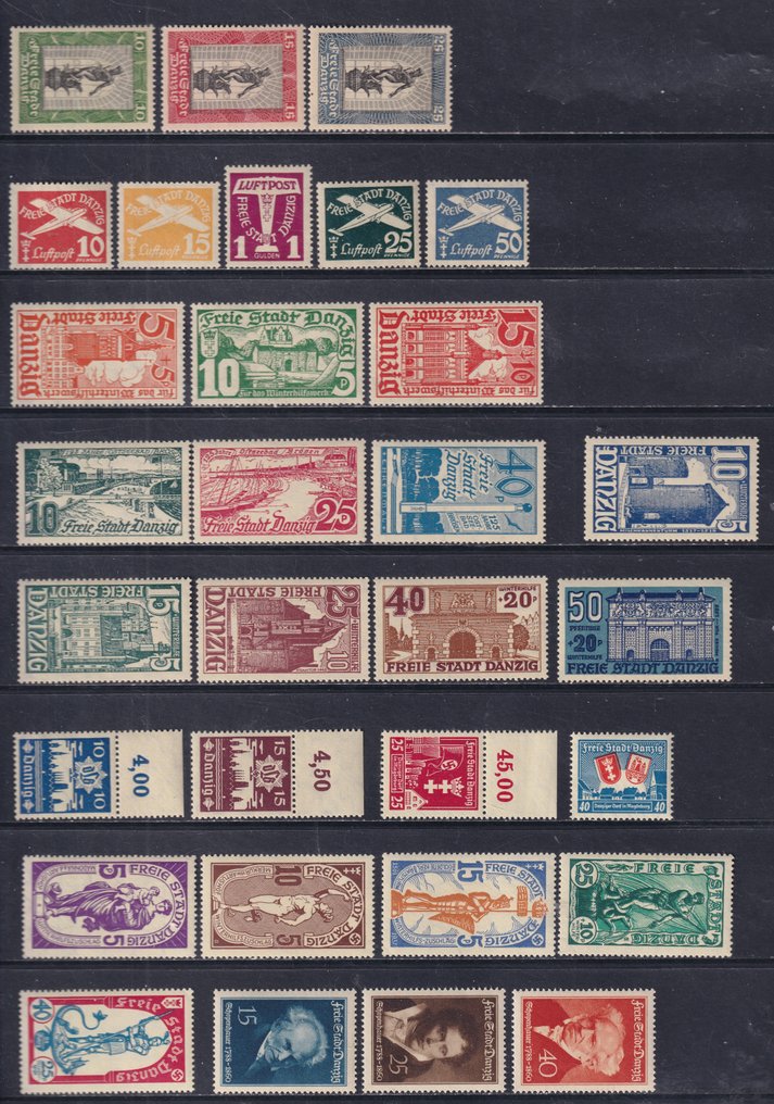 Danzig 1929/1939 - Composition - Michel: 217/219,251/268,274/308 #1.0