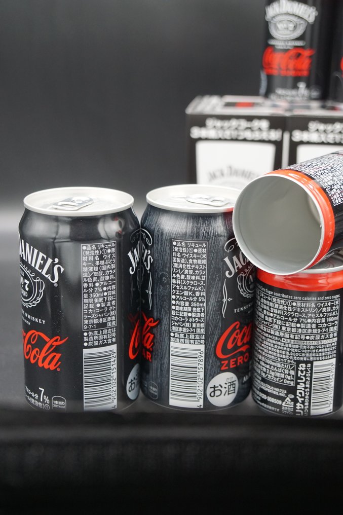 Jack Daniel's, Coca Cola Mixed Lot of Japanese Jack Daniel's & Coca Cola - Cans, penholders, glasses - 330ml & 125ml - 6 瓶 #3.2