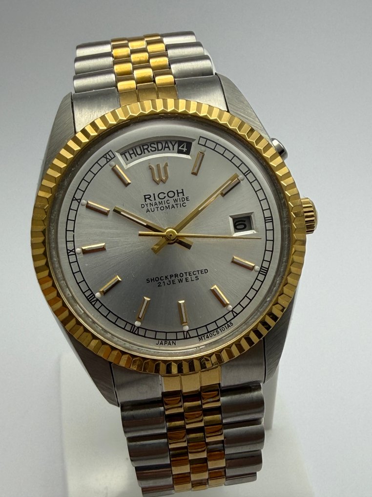 Ricoh - Dynamic Wide - Gold Fluted Bezel - Automatic - Senza prezzo di riserva - Uomo - 1970-1979  #2.1