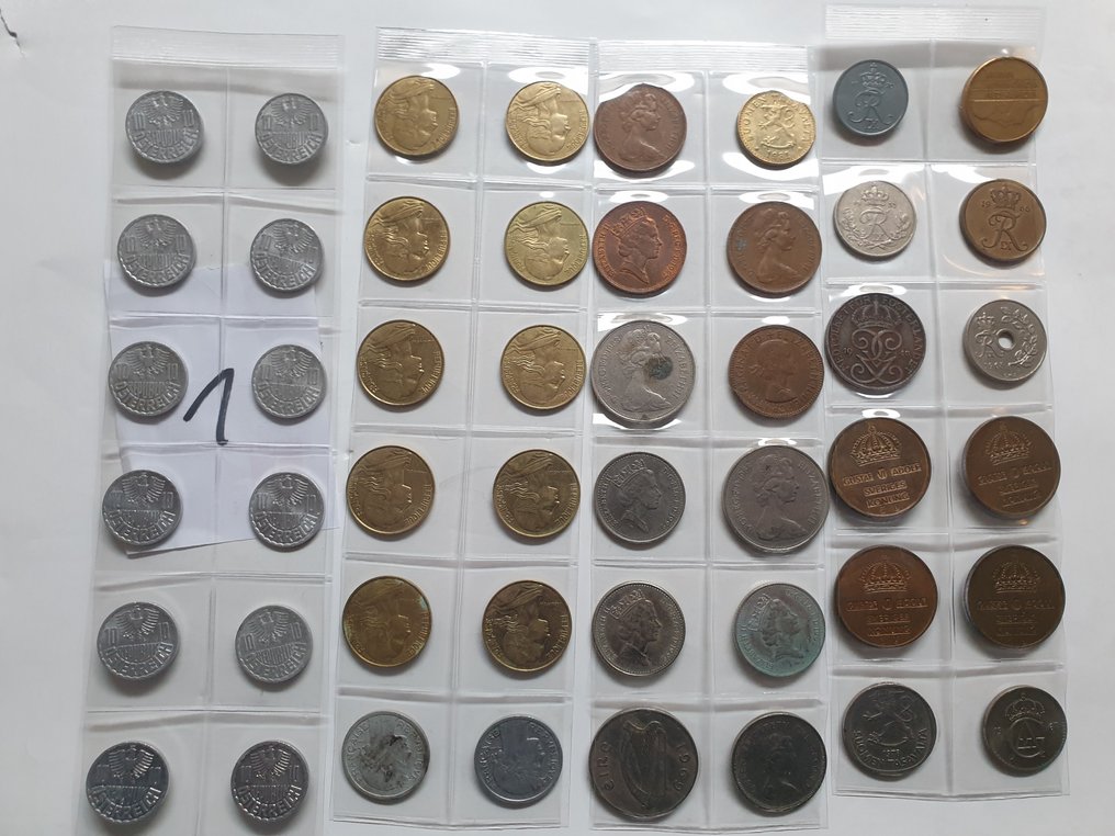 Europa circulerende munten, meer dan 900 stuks, ongeveer 2,5 kg..  (Zonder minimumprijs) #1.0