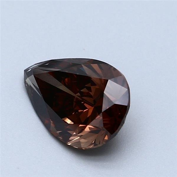 Nincs minimálár - 1 pcs Gyémánt  (Természetes színű)  - 1.50 ct - Körte - Fancy dark Barna Narancssárga - SI1 - Nemzetközi Gemmológiai Intézet (IGI) #3.2