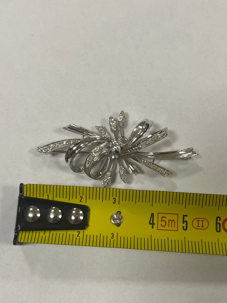 Καρφίτσα - 18 καράτια Λευκός χρυσός -  0.80ct. tw. Διαμάντι (Φυσικό)  - Διαμάντι - 18 καράτια #3.2