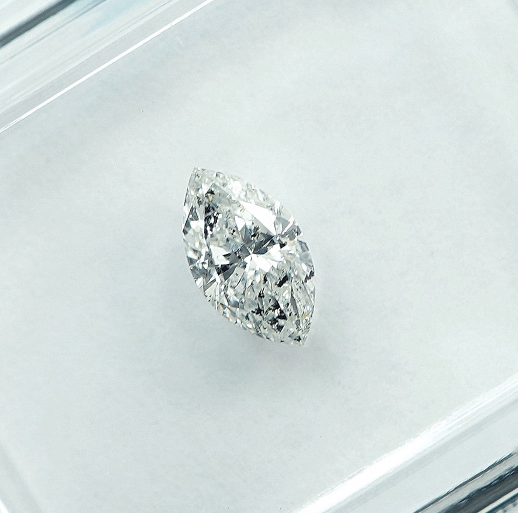 没有保留价 - 1 pcs 钻石  (天然)  - 0.35 ct - 榄尖形 - H - I2 内含二级 - 国际宝石研究院（IGI） #1.0