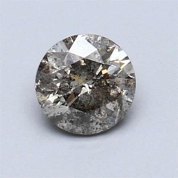No reserve price - 1 pcs Diamond (Natural coloured) - 0.69 ct - Round - Fancy Greenish, Brownish Yellow - I2 - International Gemological Institute (IGI) #1.0
