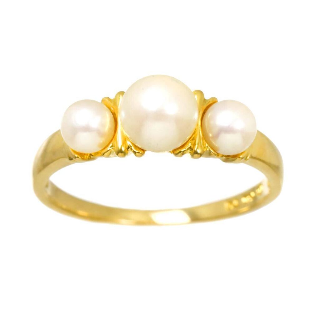 Mikimoto - Ring - 18 kt Gult guld #1.0