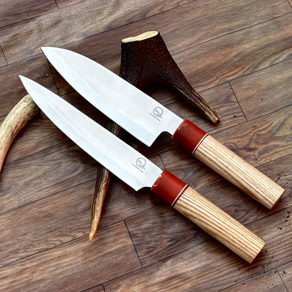 厨刀 - 日本风格。手工厨房刀，厨师刀，非洲木材。Risen 10/53 - 亚洲 #2.1