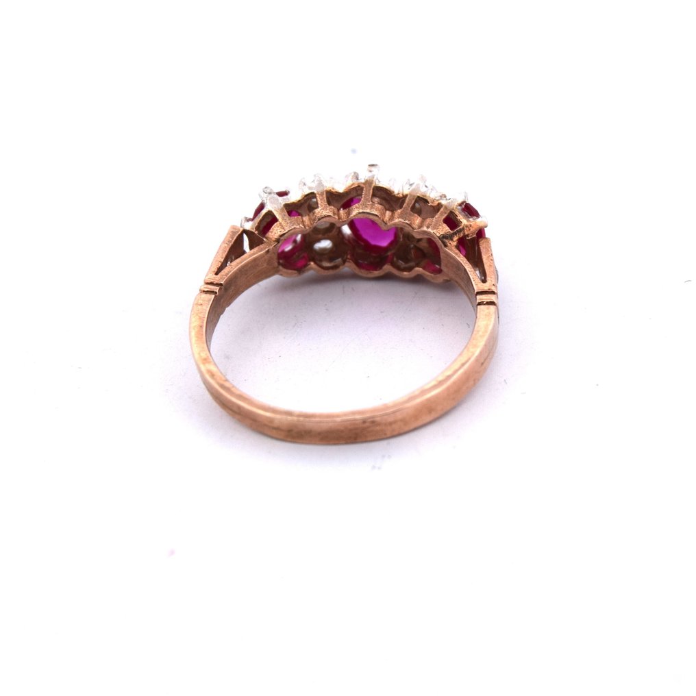 No reserve price - Arm ring - 9 kt. Rose gold -  1.26ct. tw. Ruby - Diamond #4.3
