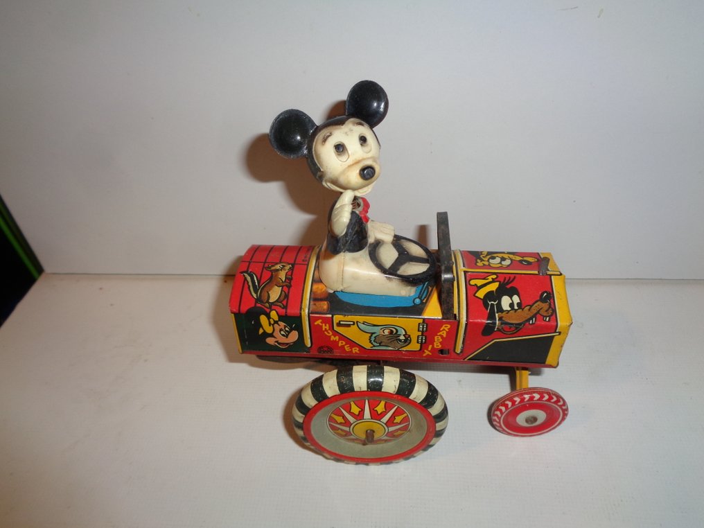 Line Mar Toys - 米老鼠疯狂汽车 - 华特迪士尼制作 - 上鏈錫製玩具 - 1940-1949 - 日本 #1.0
