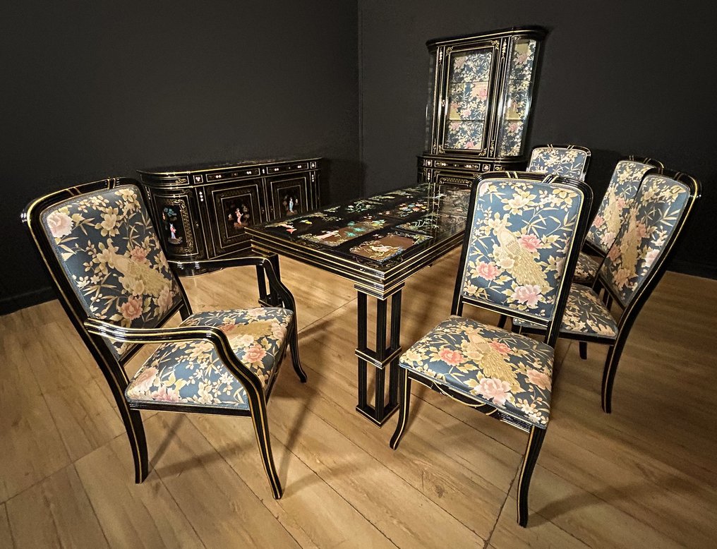 Zitgroep (5) - Legering, Glas, Textiel, Brons, IJzer, Messing - Compleet Oosterse Zaal #1.0