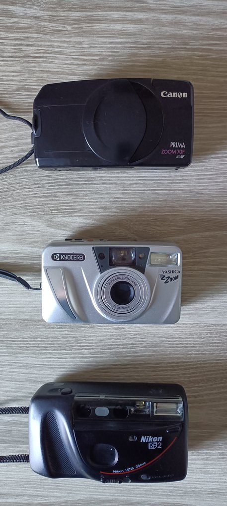 Canon, Yashica, Nikon Prima Zoom 70 F / EZ Zoom / RF2 Analogue camera #1.0