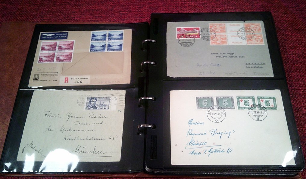 Switzerland  - Switzerland - Collection of 84 envelopes, front pages, and FDCs #1.0