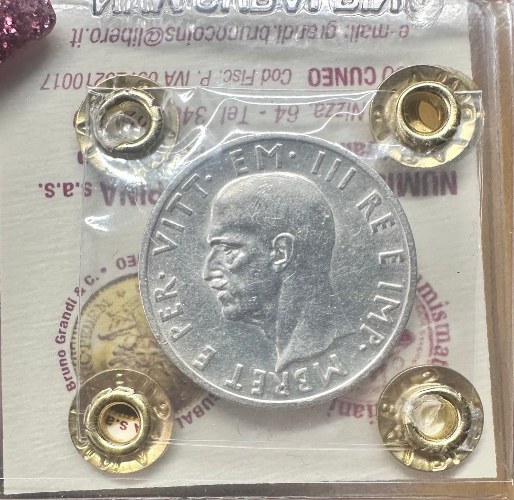 Albánia (olasz protektorátus) Vittorio Emanuele III. 5 Lek 1939 XVII (Nincs minimálár) #1.0