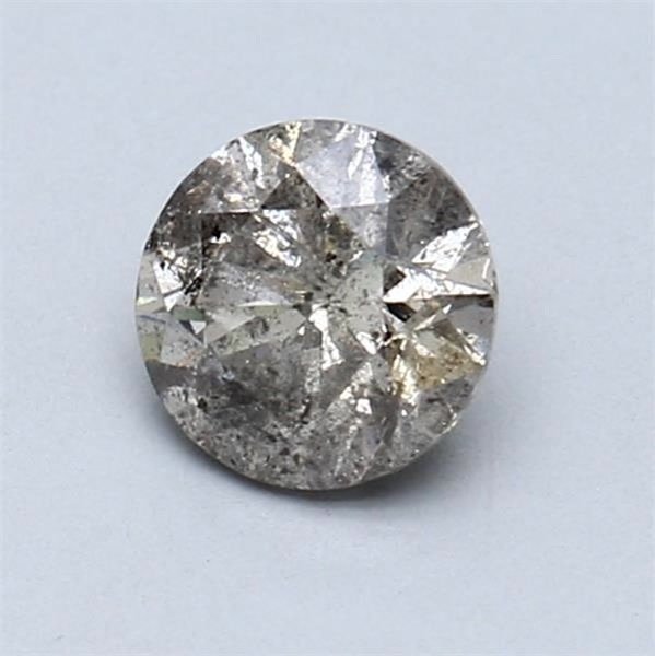 No reserve price - 1 pcs Diamond (Natural coloured) - 0.69 ct - Round - Fancy Greenish, Brownish Yellow - I2 - International Gemological Institute (IGI) #3.2