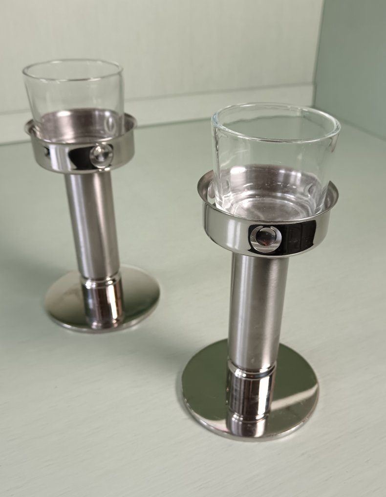 WMF Hotel - Candeliere (2) - Acciaio, Placcato argento - WMF hotel - primi '900 #1.0