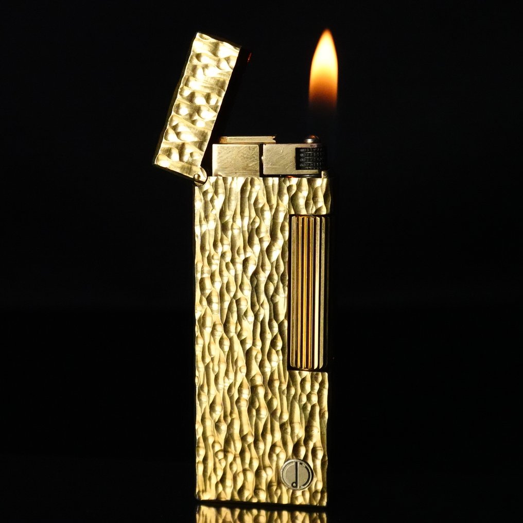 Dunhill - Bark Pattern Rollagas Lighter - Sem preço de reserva - Isqueiro - Banhado a ouro #1.0