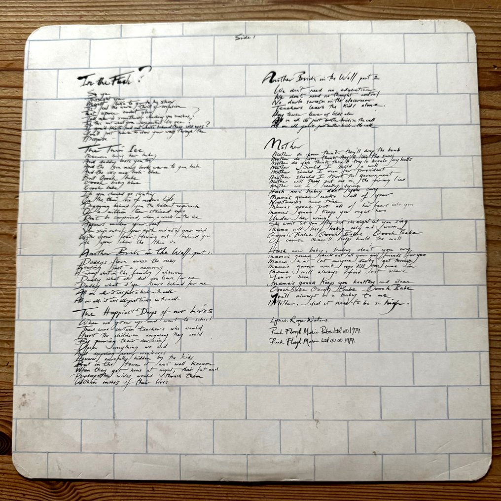Pink Floyd - The Wall [UK pressing] - 2 x LP-album (dobbeltalbum) - 1979 #3.2