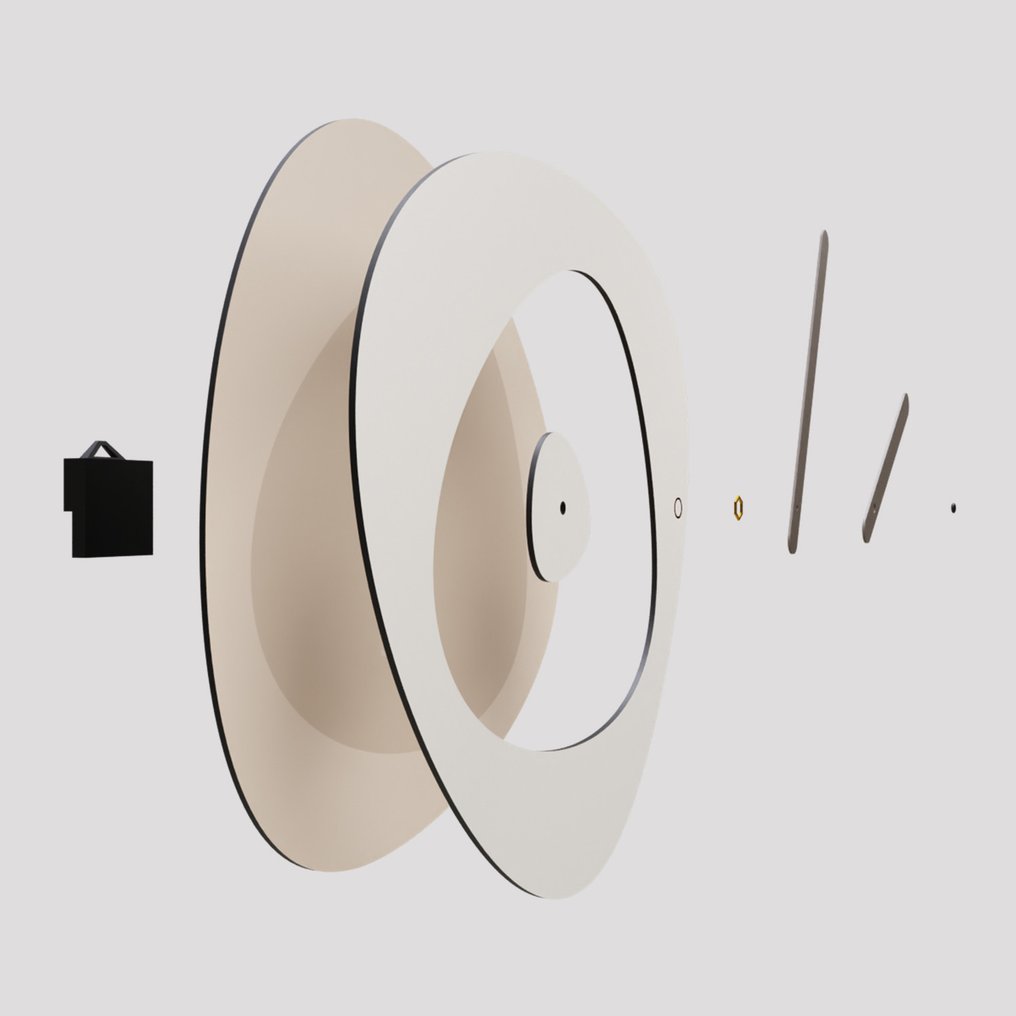 Orologio da parete - GIallobus -  Contemporaneo Legno - 2024 - Orologio Bokeh #2.1