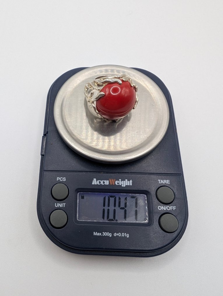 Ingen reservasjonspris - Ring Sølv Bakelitt #4.3