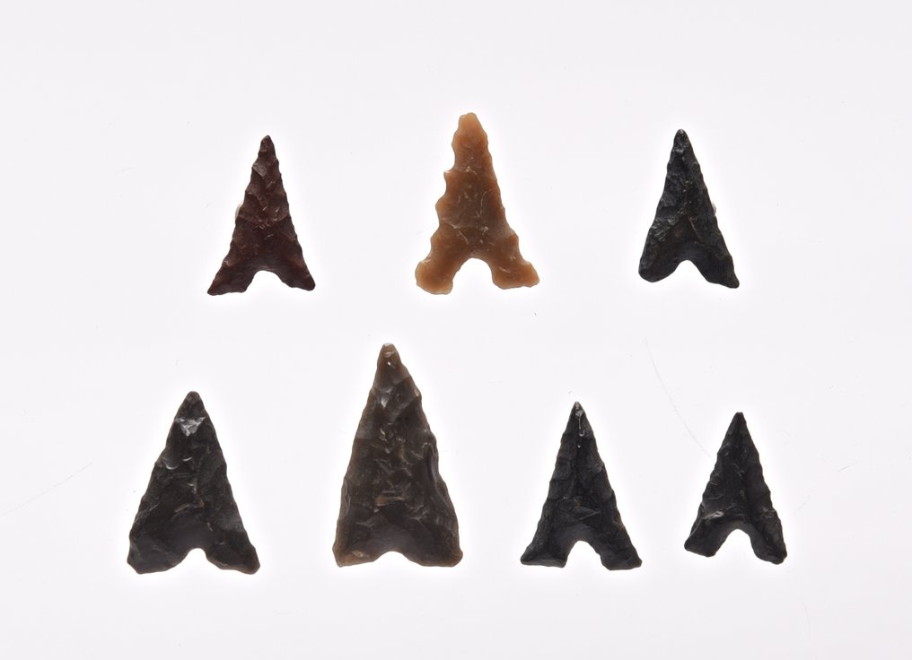 7个新石器时代的箭头 燧石 箭頭  (沒有保留價) #3.2