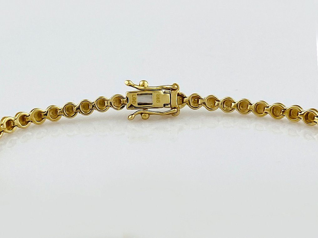 Bracelet - 14 carats Or jaune -  2.93ct. tw. Diamant (Cultivé en laboratoire) - Diamant #4.3