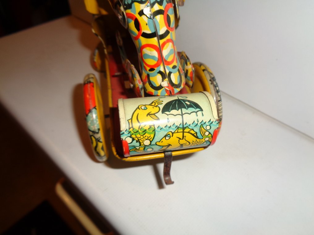 Unique Art - Clown Crazy Car - Wind-up tin toy - 1930-1939 - United States #4.3