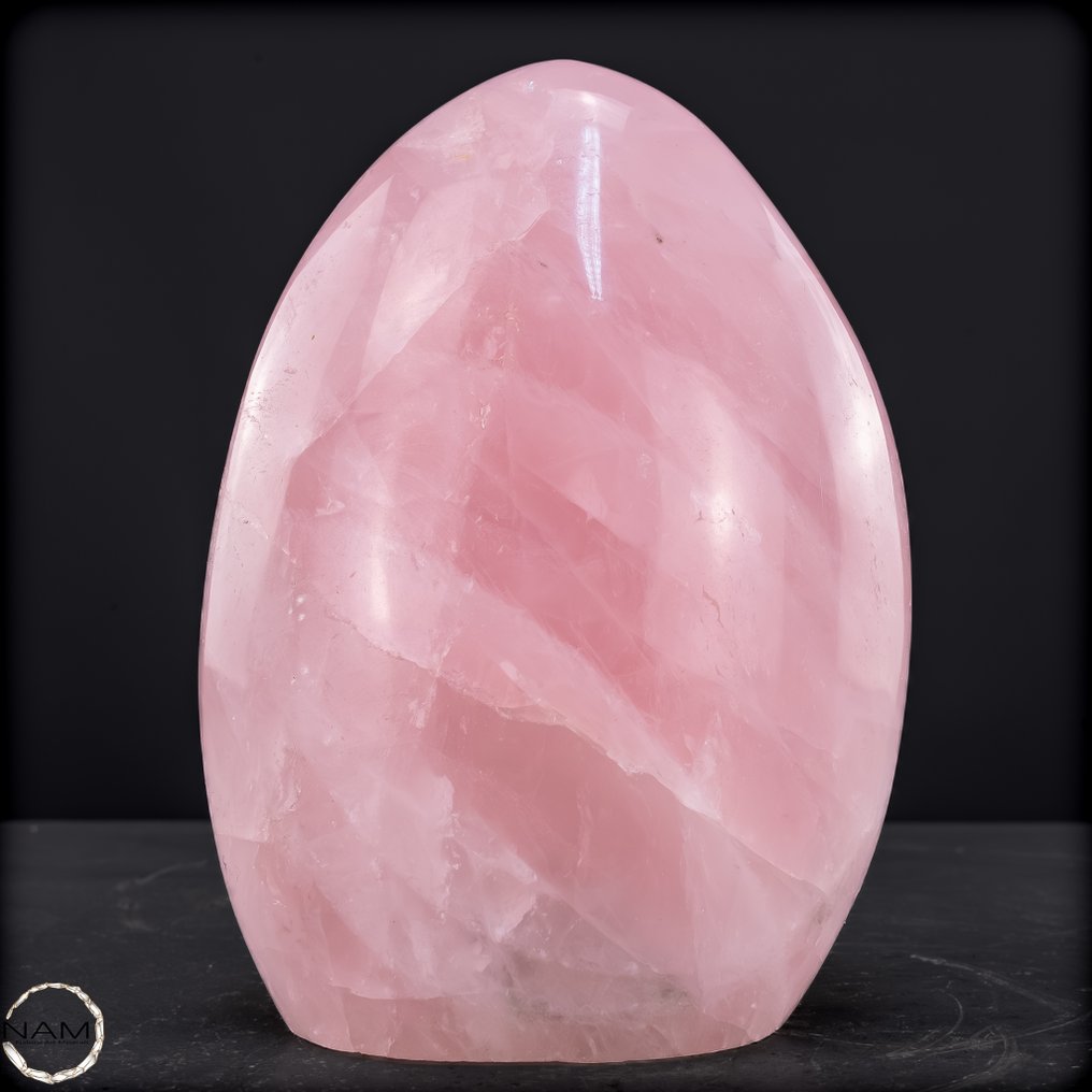 Quartz rose naturel à couleur intense du Brésil Forme libre- 1376.48 g #1.0