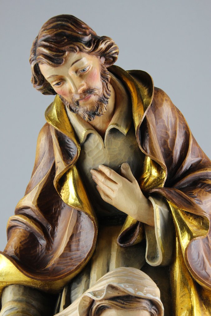 Bernardi - Val Gardena - Σκάλισμα, Heilige Familie - Kerstgroep - 51 cm - Maple #4.3